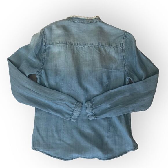 Philosophy Di Lorenzo Serafini Jean Ruffle Blouse, Button-down Top, NWOT, Small - Picture 3 of 3